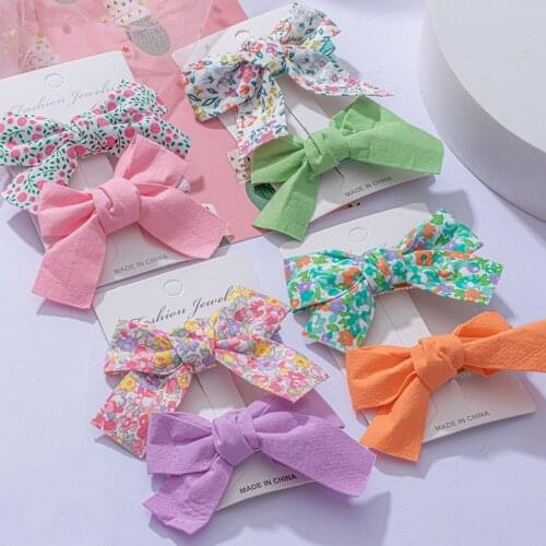 2021 New Cute Embroidery Flower Bow Hairpin For Ladies And Girls Sweet Floral Hairpin Hairpin Hairband Fashion Hair Accessories