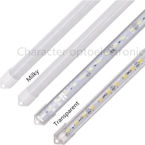 5pcs*50cm Factory Wholesale DC 12V SMD 5730 5630 LED Hard Rigid Strip Bar Light Aluminium shell +pc cover LED Bar Light 5730