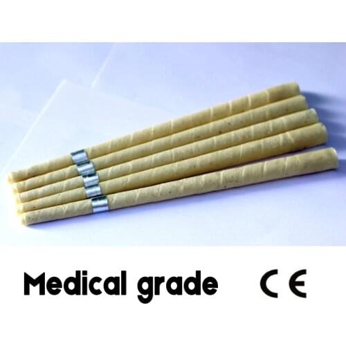 71 pairs/lot CE APPROVED medical grade smoke free natural beewax ear candle,ear waxing cone,without pesticide residue+ discs