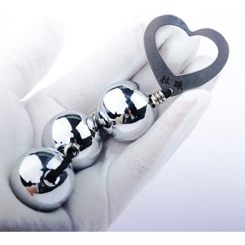 Anal Balls Metal Butt Vaginal Plug Stainless Steel Sex Toys for Women Men Erotic Ring Handheld Anal Beads Dildo Adult Products
