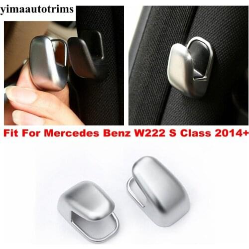 Car ABS Matte Accessories Window B Pillar Hook Cover Trim Interior Refit Kit Fit For Mercedes Benz W222 S Class 2014 - 2020
