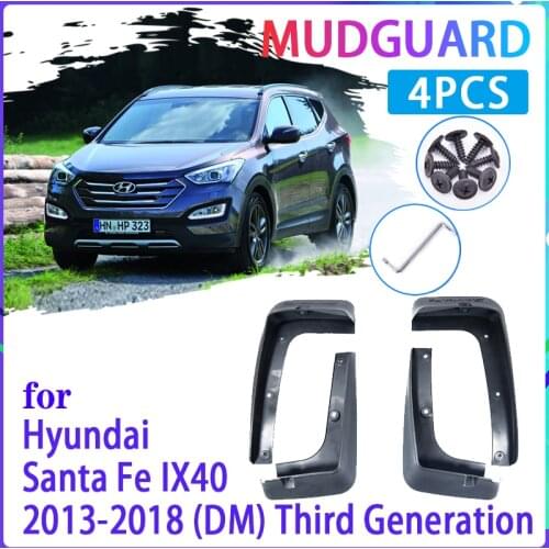 4 PCS Car Mud Flaps For Hyundai Santa Fe ix45 2013~2018 DM Mudguard Splash Guards Fender Mudflaps Auto Accessories