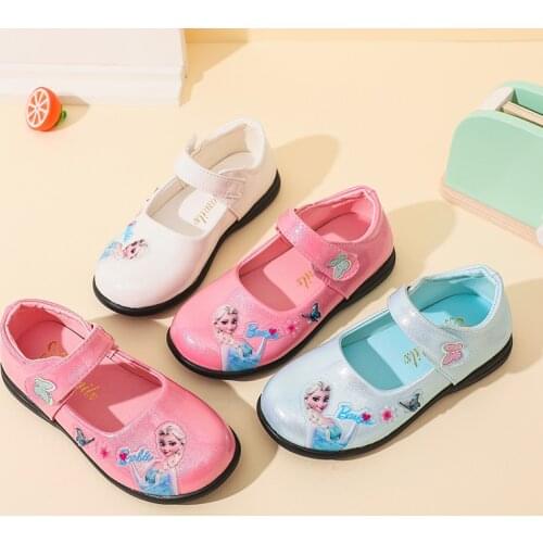 Disney cartoon children frozen Aisha princess girl non-slip soft sole leather shoes casual shoes evening show leather shoes