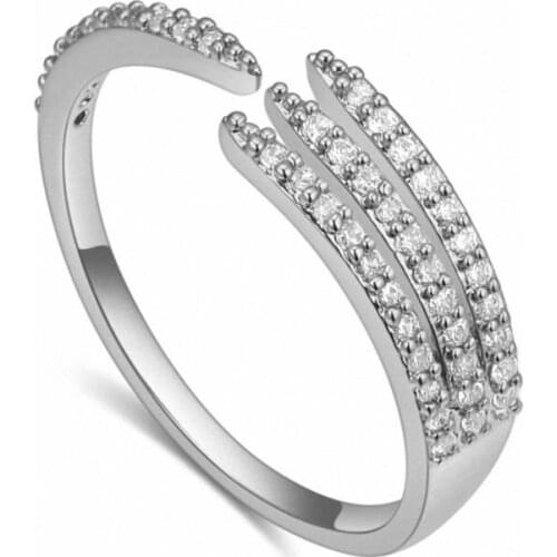 TRACYSWING Element Brand Real AAA Zirconia Micro Inlays Rose Gold Color Ring Party For Women Valentine Gift Th-129816