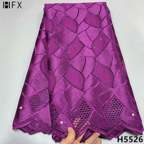 HFX New Arrival Swiss Voile 100% Cotton Brode Cotton African Lace Swiss Voile Lace in Switzerland Embroidered Brode For Sewing