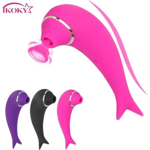 IKOKY Tongue Vibrato Sex Toys for Women Clit Sucker Vibrator Vagina Massager Oral Sex Nipple Sucker Clitoris Stimulator