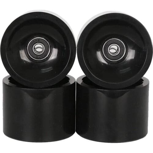Set of 4 Wheels 70mm 78A Offset Hub Solid Longboard Wheels with ABEC 9 Black Bearing Smooth Longboarding Wheels