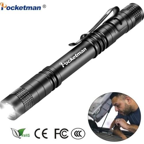 2000LM Mini Flashlight Pen Torch Small Flashlight Waterproof Lanterna Pocket Flashlight Linterna Car Repairing 1Pcs Pocketman