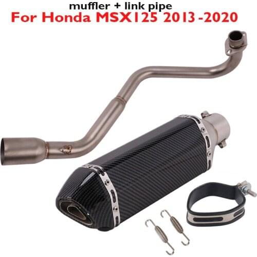 MSX125 Motorcycle Exhaust System Escape Muffler with DB Killer Connection Link Pipe for Honda MSX125 2013-2020