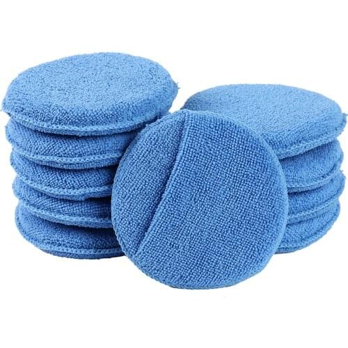 Soft Microfiber Car Wax Applicator Pad Polishing Sponge for Apply and Remove Wax Auto Care Polish Foam Sponge 5Pcs