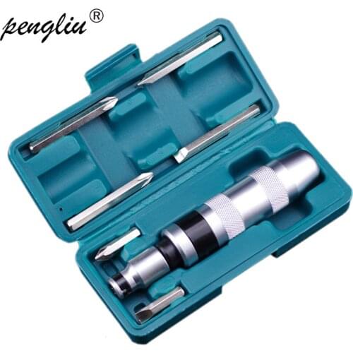 7 Pieces Set Multi-purpose Heavy Duty Impact Screwdriver Set Driver Chisel Bits Tools Socket Kit With Case Repair Tool