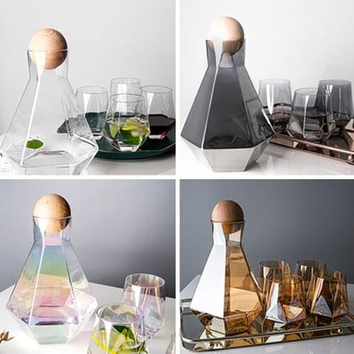 Hexagonal Glass Pot Cup Set Drinkware Heat-Resistant Cold White Water Bottle Household Water Set Cold Water Bottle Mug кружка