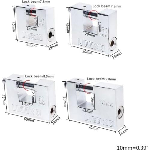 Top Security Shipping Container Garage Trailer Padlock Heavy Duty with 3 Keys Dropshipping
