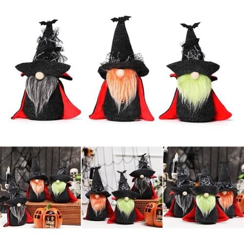 Newly Plush Faceless Doll Creative Halloween Gnome Desktop Ornament for Home Living Room Office Decoration