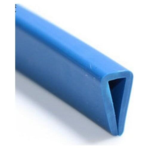 Rubber U L Sealing Strip for Glass Metal Car Wood Panel Board Flat Edge Encloser Shield Blue