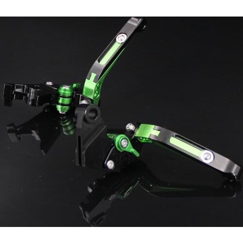 Riderjacky Green+Black For Kawasaki Z800/E version Z 800 2013-2016 Adjustable Folding Extendable Motorcycle Brake Clutch Levers
