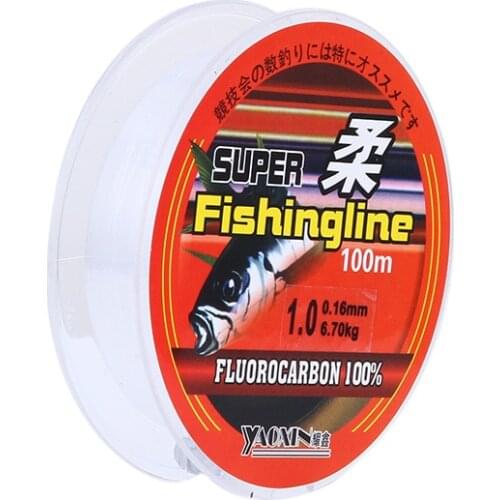 Fishing Line Super Strong 100m 100% Nylon Transparent Not Fluorocarbon Fishing Tackle Tough Smooth Good Water Cut