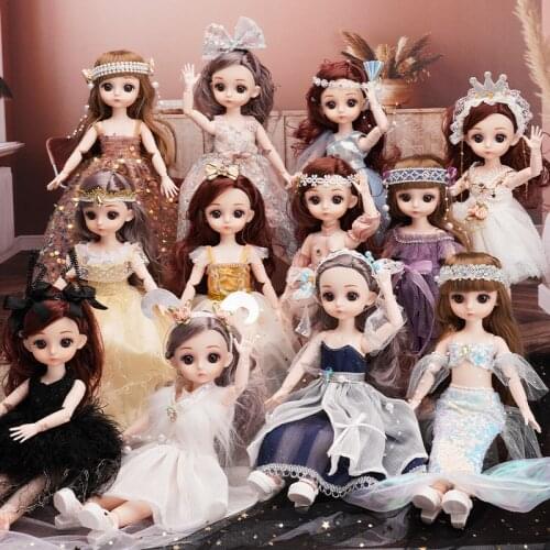 BJD 1/6 30CM Ball Jointed Doll With Cute Clothes Wig Fashion Head and Body Full Set Dress For Girl Toy 12 Constellation Series