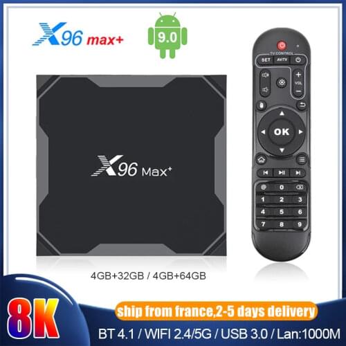 X96 Max Plus TV BOX Android 9.0 4G 64GB 32GB Amlogic S905X3 Quad Core BT 4.1 1000M 2.4/5G WIFI Media Player 8K TV Box X96 MAX