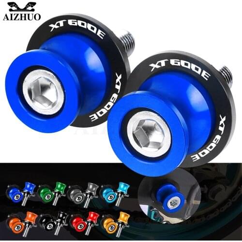 XT600 E Motorcycle Stand Screws FOR YAMAHA XT600E 1990-2006 2005 Swingarm Slider Spools CNC Aluminum XT 600 E LOGO Accessories