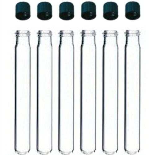 10pcs 25x200mm 70ml Screw Top Glass Serological Test Tube Screw Cap With Silicon Rubber Liners Autoclavable, All Size In Store