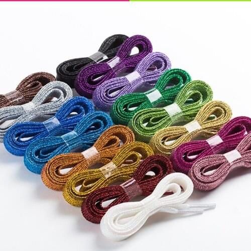 110cm Glitter Bling Rope Metallic Sparkle Shoe Cords Sneaker Sport Hiking DIY for Bags Graments Accessories Sewing