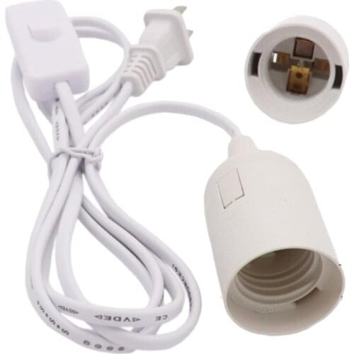 2PCS E27 Hanging Pendant Light Screw Socket Holder For Grow Light Bulb 1.8m Cable DIY Lighting Base W/ Power on Off Switch