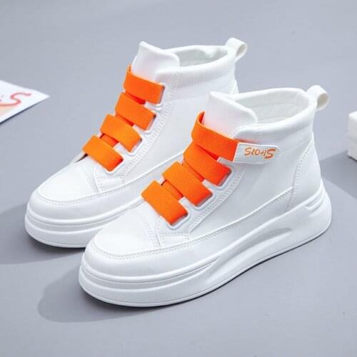 2021 New Arrival Womens Platform Casual Shoes All-match Breathable Women Casual Creepers Shoes Female Flat Sneakers