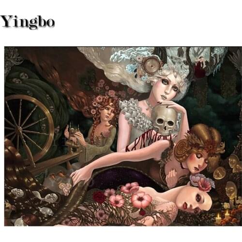 3D picture of rhinestone mosaic Fantasy beauty flower full embroidery paint with diamonds painting sale crystal beads home decor