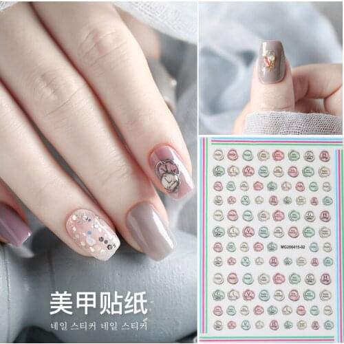 Newest MG415-02 3d nail sticker back glue nail decals Japan style DIY nail decorations accessory