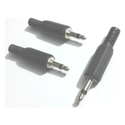 50pcs 3.5mm MONO Male Plug Metal Audio Connector adapter Soldering New