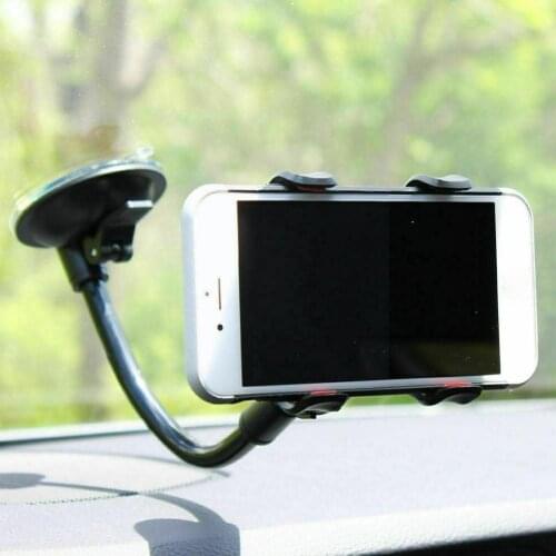 Car Phone Black Holder 3.54 Inches Flexible 360 Degree Mobile Holder Windshield Car Holder Phone Phone Rotation For Phone M C7Z2