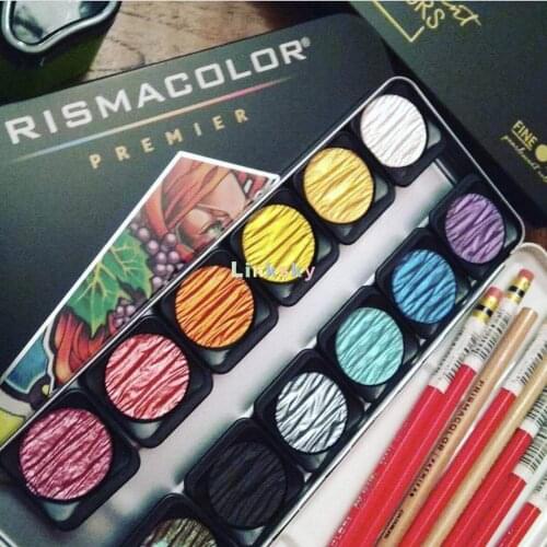 Coliro Finetec M600 Pearlcolor Colours Watercolour Calligraphy Paint,M1200 Artist Mica Watercolor Pearl and Shimmer-Pearl Colors