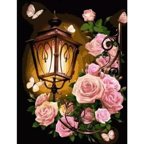 Dpsprue 5D DIY Diamond Painting Full Square/Round Flower Cross stitch Kit Mosaic Rhinestones Diamond Embroidery Gift DC10