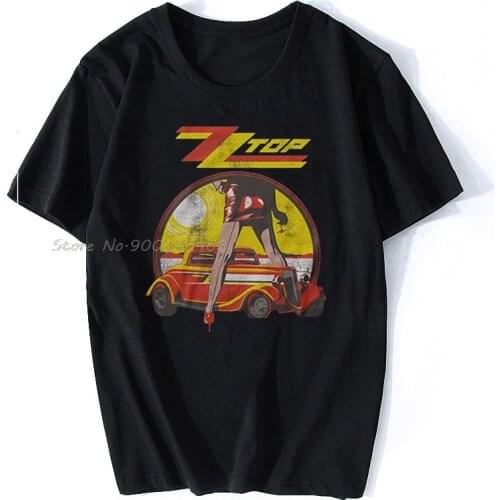 Crazy Streetwear Mens Zz Top Vintaged Legs Rock T-Shirt Hip Hop Men Cotton Tees Tops Harajuku tshirt