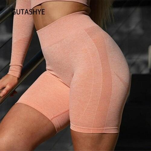 GUTASHYE High Waist Workout Shorts Vital Seamless Fitness Yoga Shorts Scrunch Butt Yoga Running Shorts Sport Women Gym Leggings
