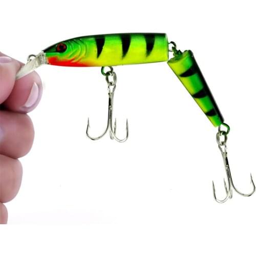 HENGJIA 1pcs 10.5cm 9.8g 2 Sections Jointed Fishing Lures Artificial Crank Sharp Hooks Baits Tackle Pesca