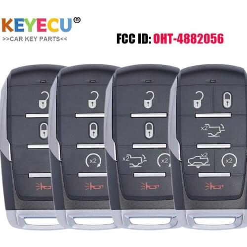 KEYECU For Dodge Ram 1500 Pickup 2019 2020 Smart Key Car key 433MHz ASK PCF7953M OHT-4882056 P/N: 68291687AD