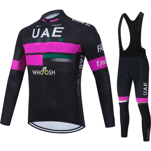 2021 Uae Team Long Sleeve Cycling Jersey Sets Bicycle Clothing Bike Wear Clothes Roupa Ropa De Ciclismo Hombre Bike Clothes Kit