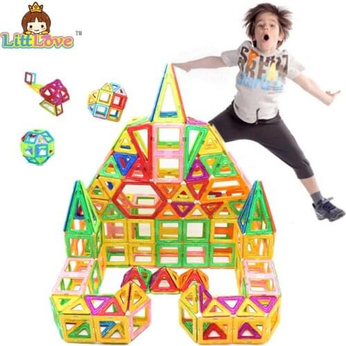 Mini Size Magnetic Building Blocks DIY Kids Toys 213PCS Castle Construction Models Enlighten Bricks Magnetic Blocks Toys For Kid