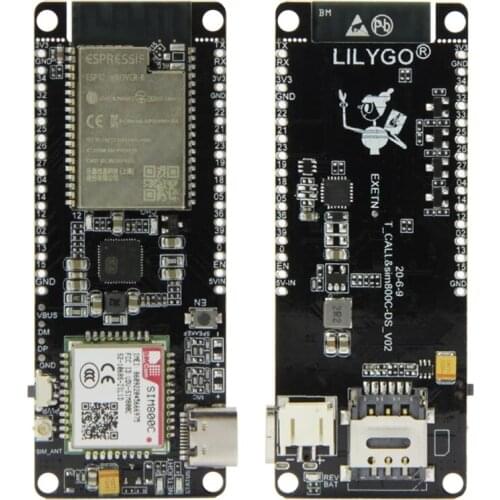 LILYGO® TTGO T-Call&SIM800C V02 ESP32 WIFI Bluetooth Nano Card Slot SIM800C Module Development Board Hardware