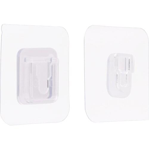 Double-Sided Adhesive Wall Hooks Hanger Strong Transparent Suction Cup Sucker Wall Storage Holder For Kitchen Bathroom supplies