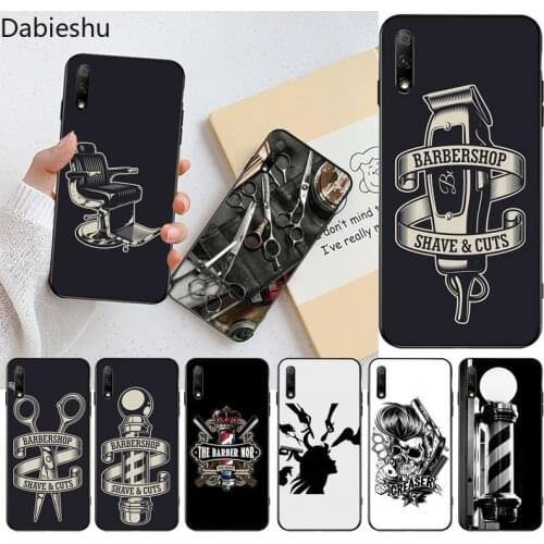 Barber Shop Hair Stylist tools Bling Cute Phone Case For Huawei Nova 6se 7 7pro 7se honor 7A 8A 7C Prime2019