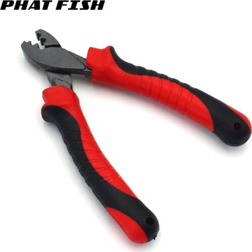 PHAT FISH 1pc Wire Brass Tube Fishing Accessories Freshwater Big Game Saltwater Fishing Tools Jaws Stainless Steel Plier