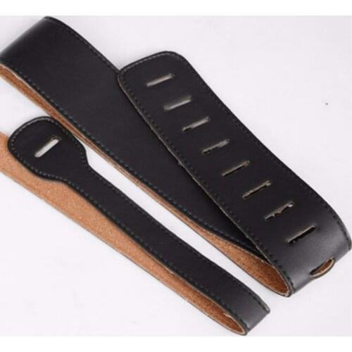 115cm Brown Black Adjustable Soft PU Leather Ukulele Guitar Belts Guitar Strap For Acoustic Guitar Bass Parts Accessories