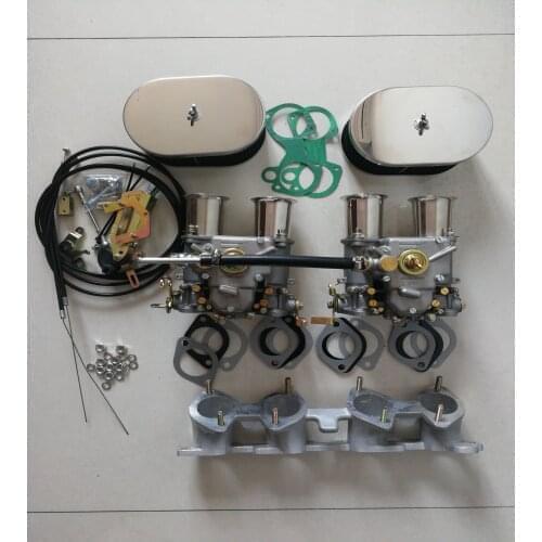 SherryBerg TWIN FAJS Dual carb 50 DCOE Replace Weber Carburetor FAJS twin 50DCOE carburettor kit for Volvo B18/B20 inc manifold