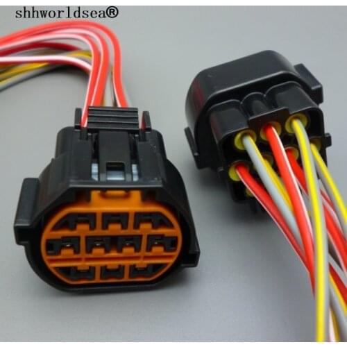 Shhworldsea 1pcs 10Pin headlamps LED car socket for Hyundai KIA K2 and IX35 auto waterproof connector
