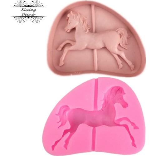 Carousel Horse Silicone Mould Fondant Cake Decorating Tools Cupcake Baking Tools Chocolate Candy Gumpaste Mold