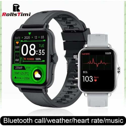 Rollstimi 2021 Smart Watch Men Lady Heart Rate Blood Pressure fashion Fitness Tracker Watch Smart wristband for Android and IOS