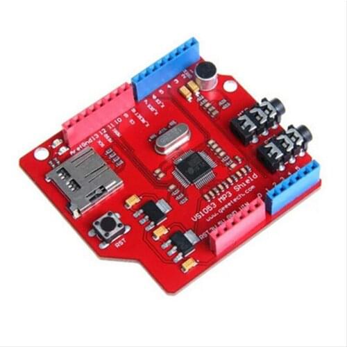 VS1053 VS1053B Stereo Audio MP3 Player Shield Record Decode Development Board Module With TF Card Slot For Arduino UNO R3